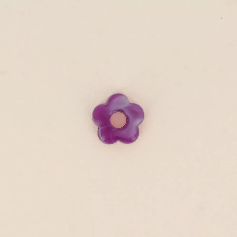 Perle de fleur en acétate 15.5 mm