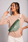 Sac banane Olivia Velours Vert d'eau