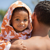 Poncho de plage hydrophile orange