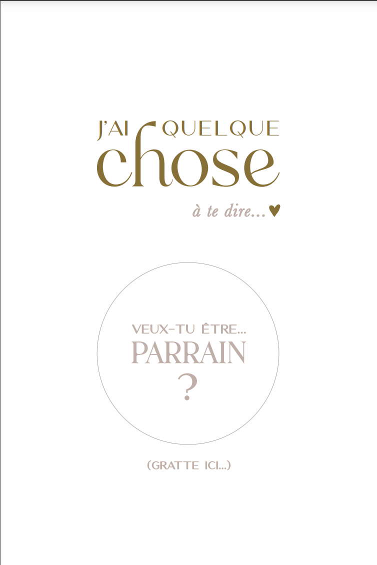 Cartes annonces à gratter: Marraine