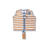Gilet de Natation Rayé Marron/Blanc 3-6 ans
