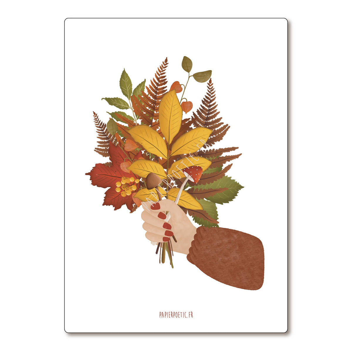 Carte "Bouquet de feuilles"