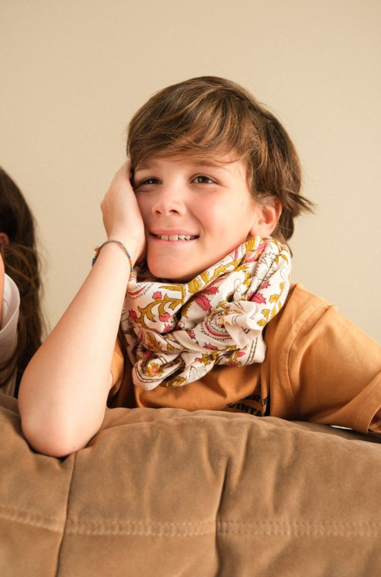 Foulard Delhi Cerisier 100 cm