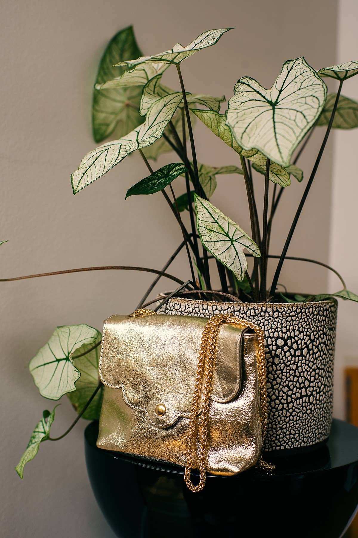 Sac mini Pia metal Doré