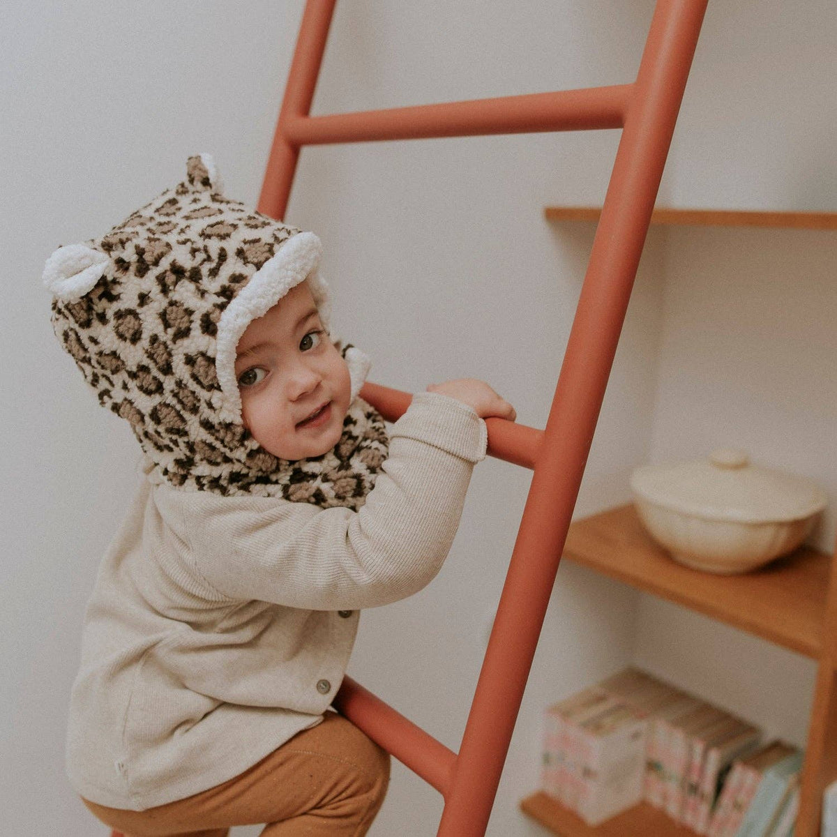 Bonnet léopard: 12-18 mois
