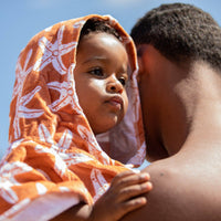 Poncho de plage hydrophile orange