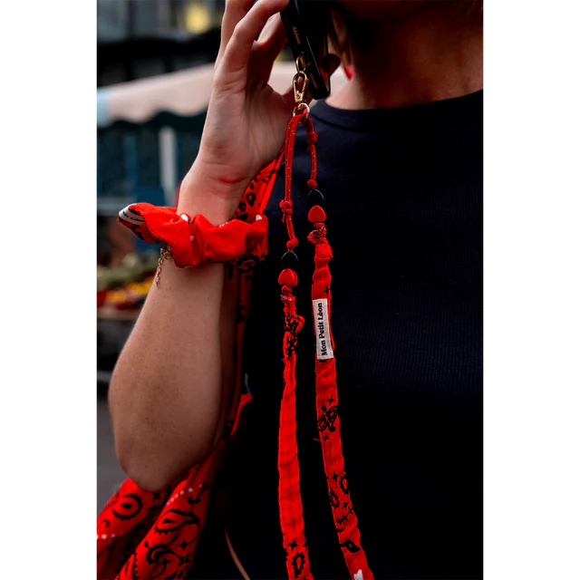 Sangle de téléphone Billie - Bandana Rouge