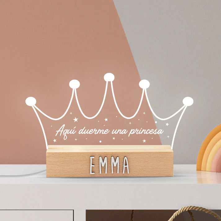 Lampe de table couronne de princesse