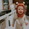 Cagoule velours paprika: T1: 2 - 4 ans