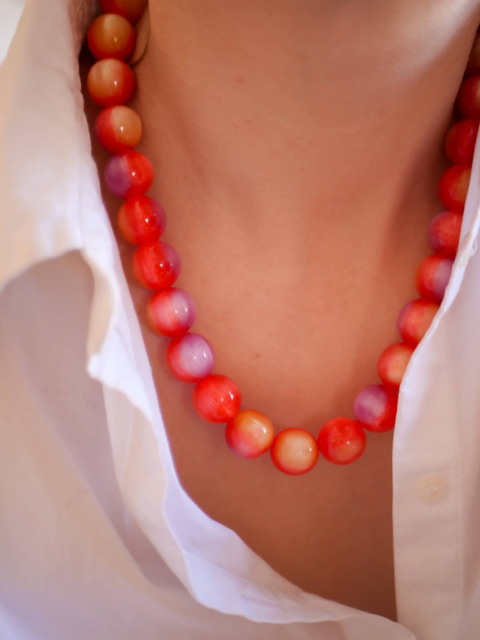 Collier Gabi Fuchsia Nacré