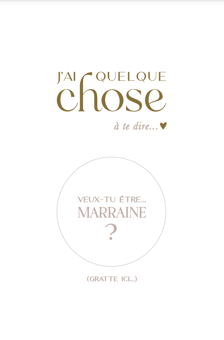 Cartes annonces à gratter: Marraine