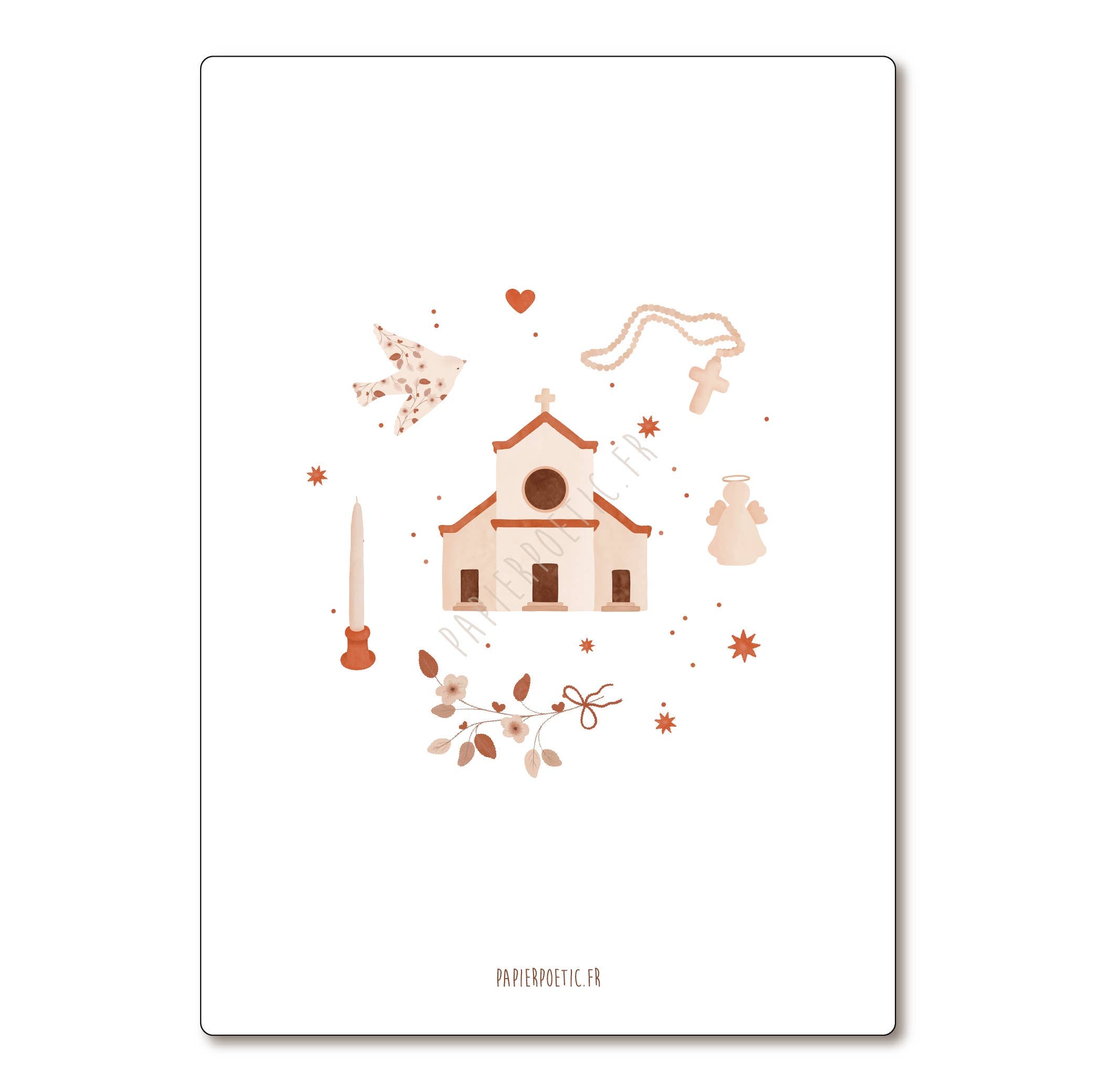 Carte Postale / Card "Félicitations baptême"