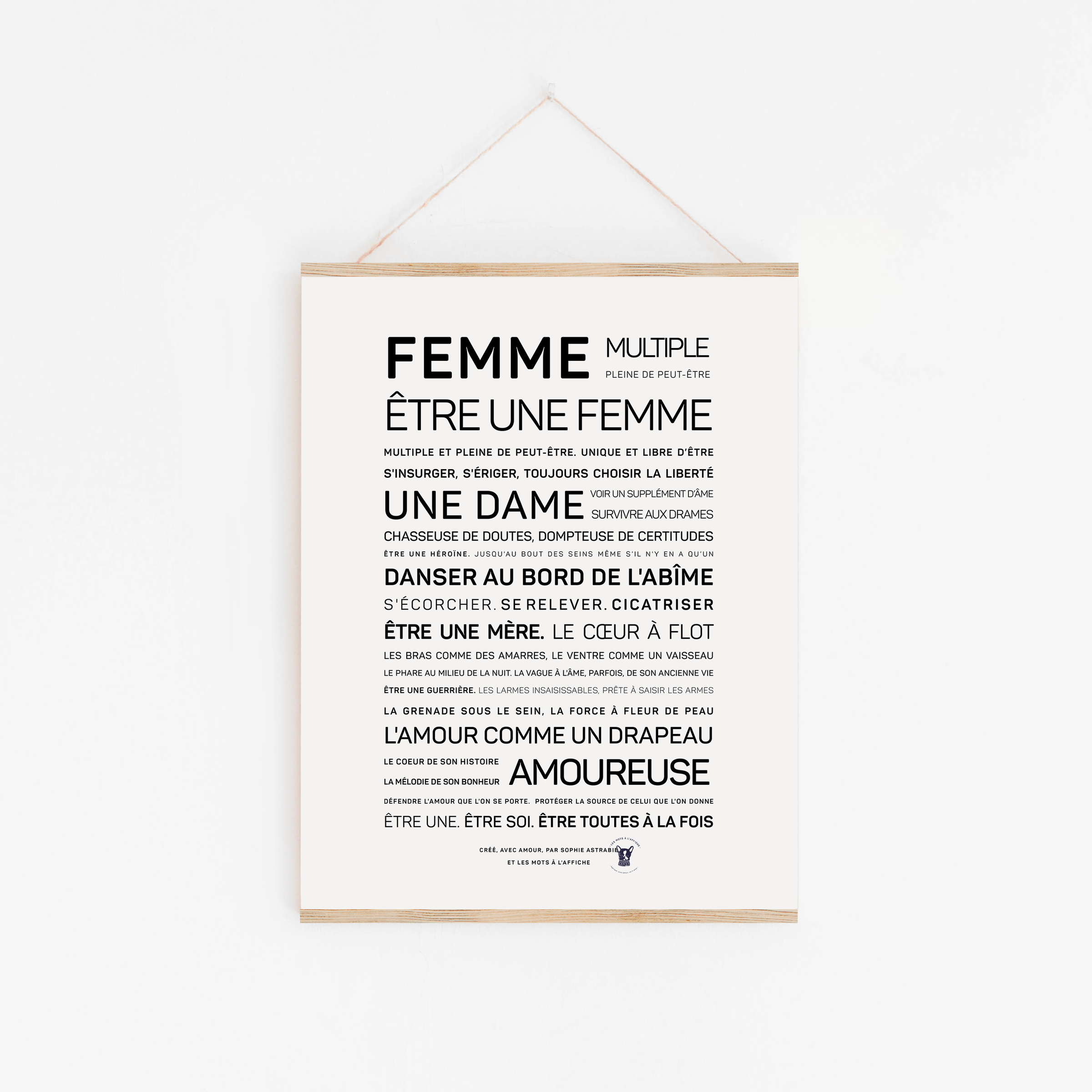 Carte Affiche - Femme, être une femme (A6 10.5 x 14.8 mm)