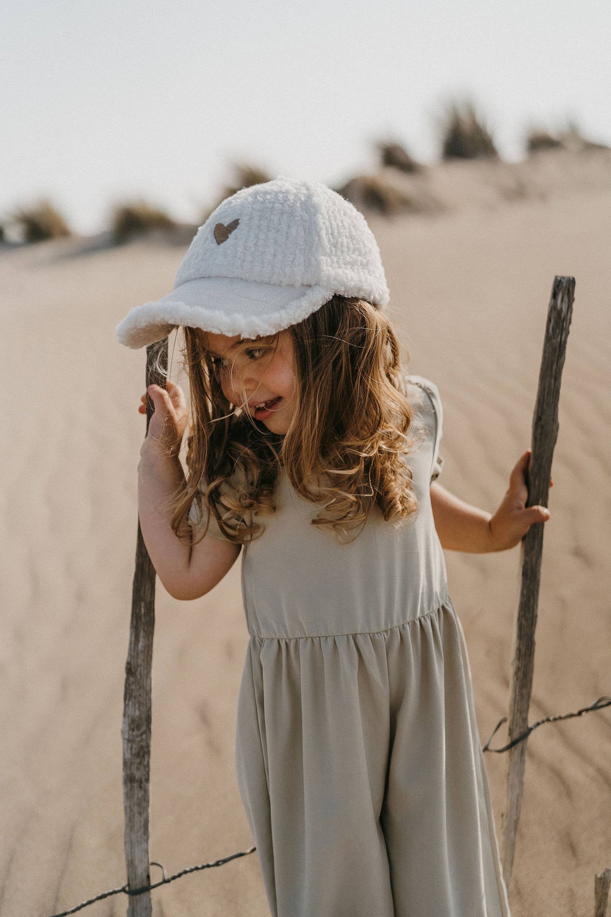 Casquette mi-saison LOVE blanc - Enfant