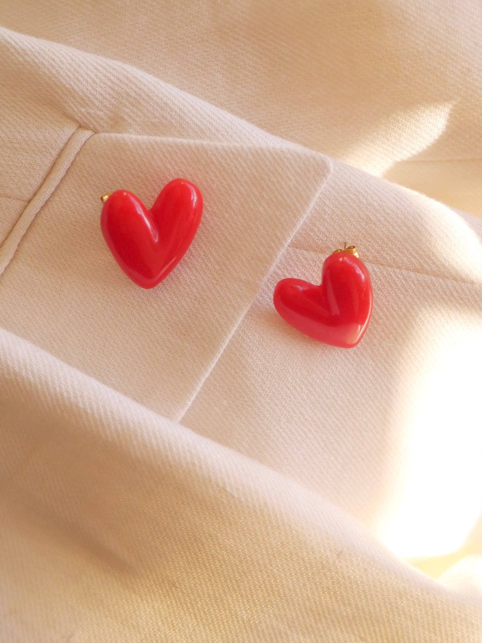 Boucles d'oreilles Cora Rouge