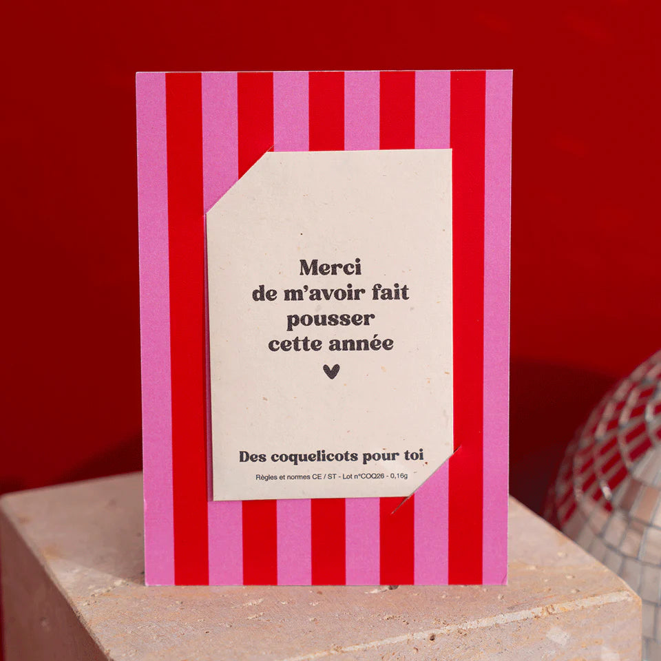 Carte à semer MERCI - Différents modèles
