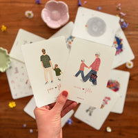 Carte Postale / Card "Matchy matchy père fils"