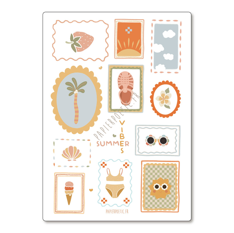 Carte "Timbres summer"