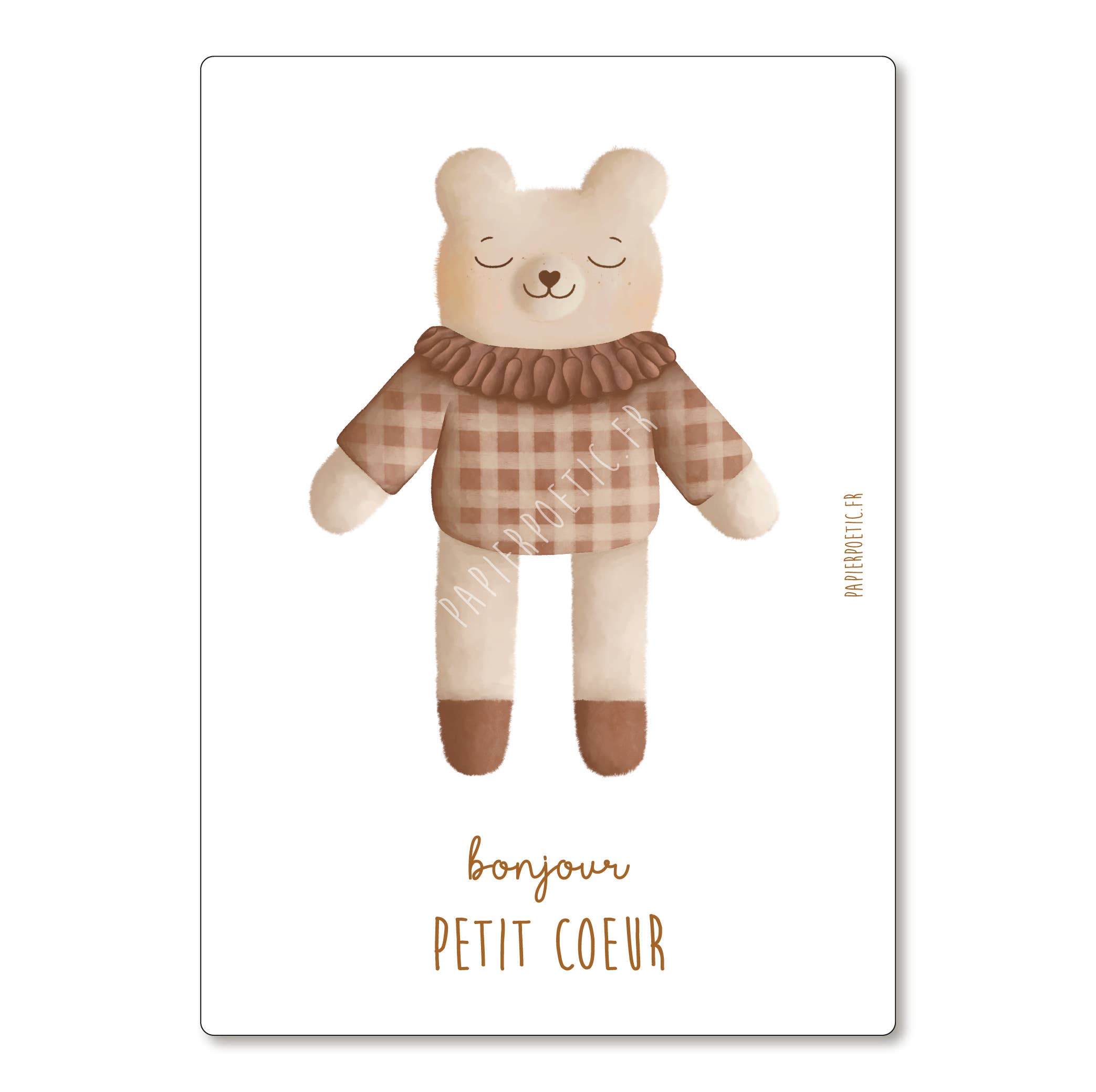 Carte Postale / Card “Doudou Ours blanc"