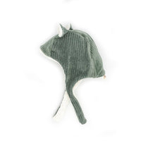 Bonnet velours kaki: 12-18 mois