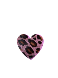 Broche cœur léopard