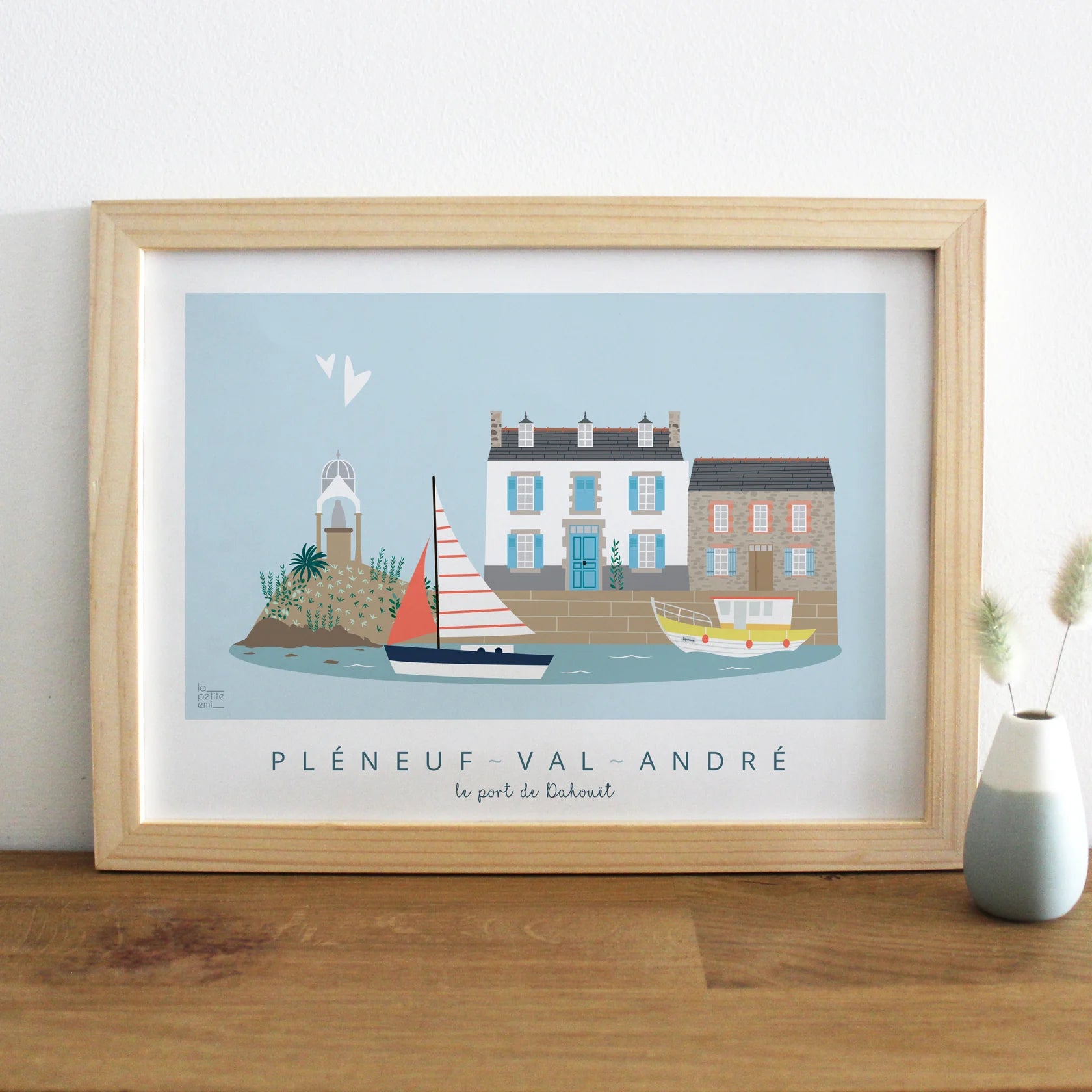 Illustration encadrée Pleneuf-Val-André - Le port de Dahouët
