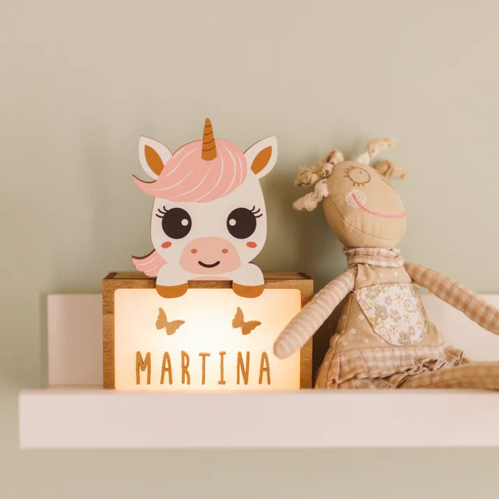 Petite Lampe licorne Avec Kit À Lettres