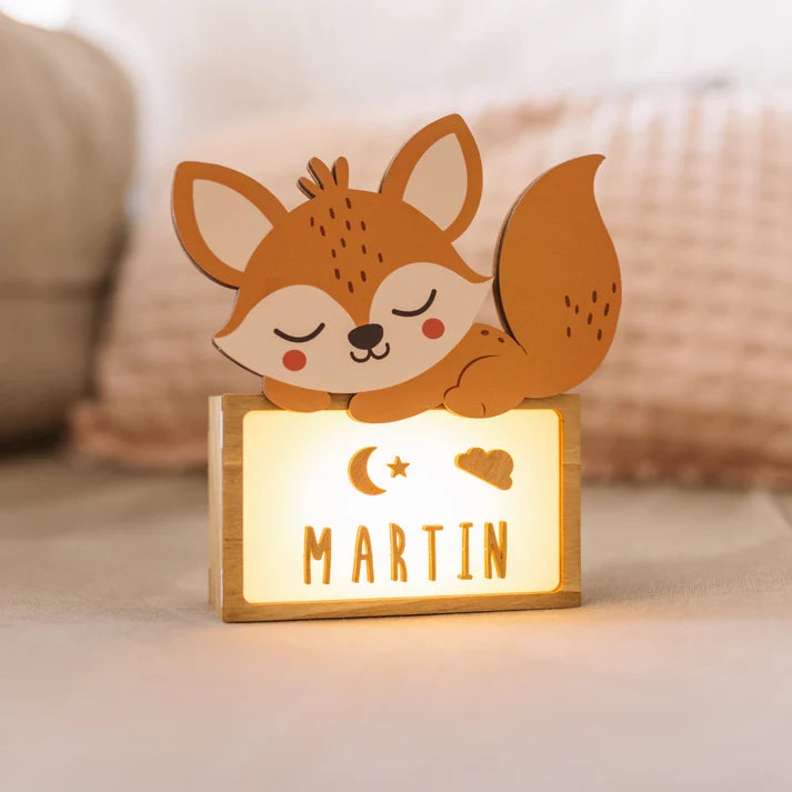 Petite Lampe renard Avec Kit À Lettres