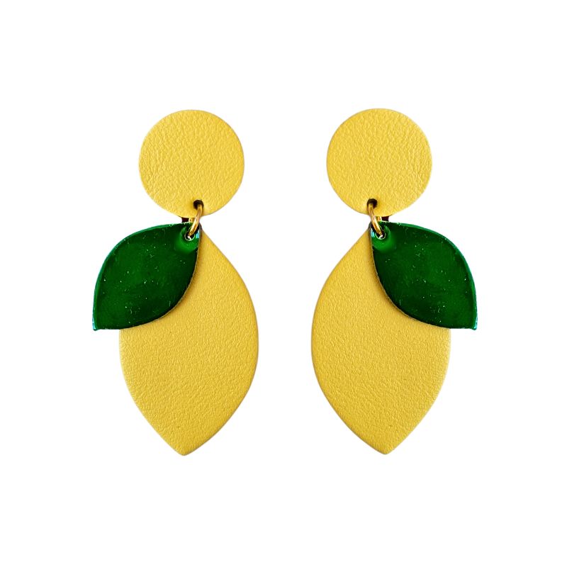 Boucles d'oreilles Citrons puces