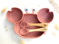 Set repas + couvert en forme de crabe