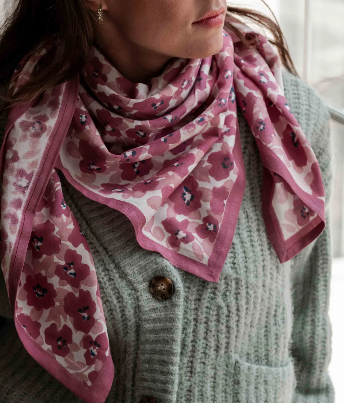 Grand foulard Indien - Posy Dahlia