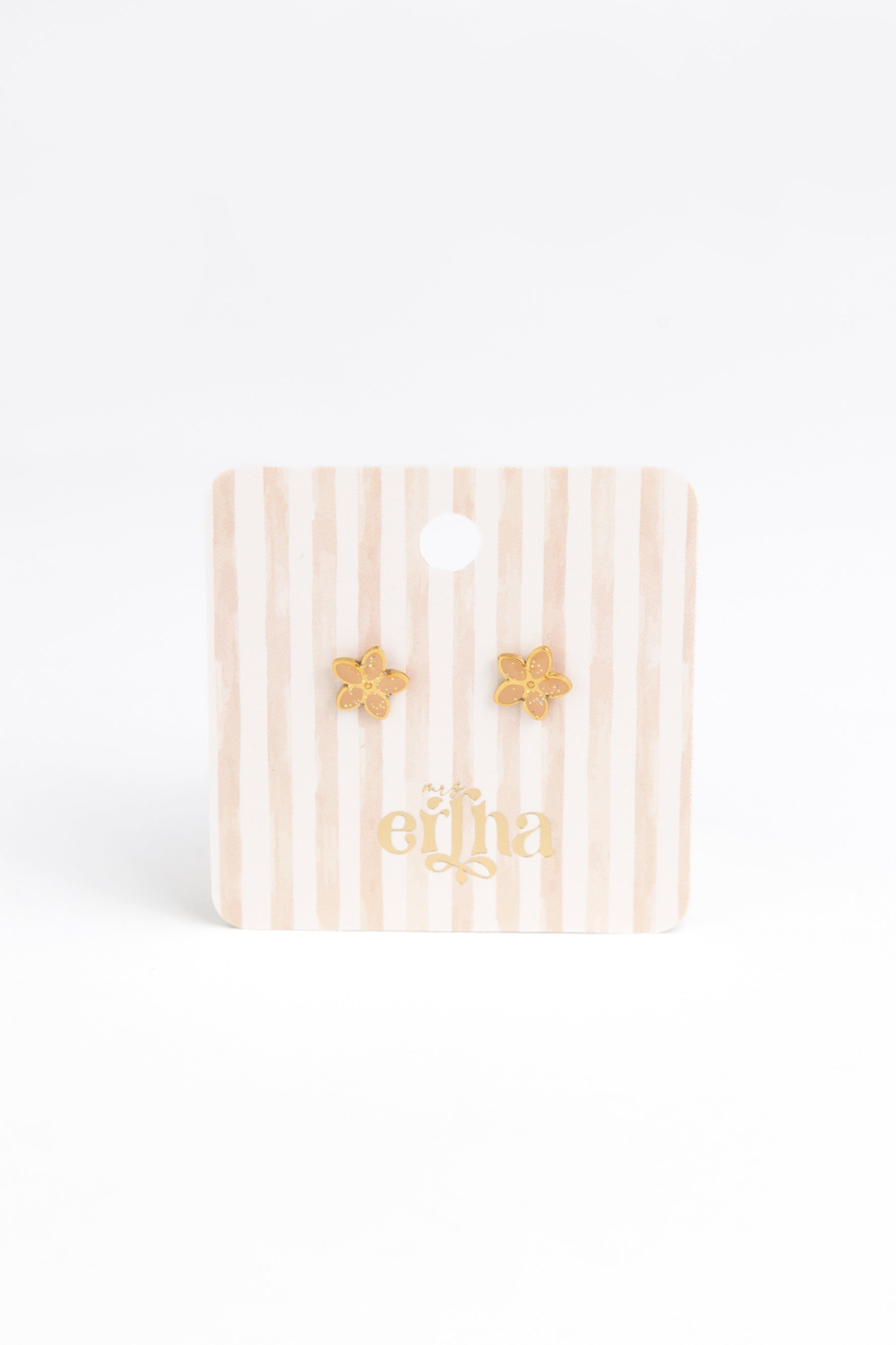 Boucles d'Oreilles Puces - Flore Dorée