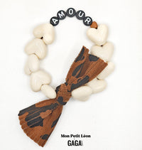 Bracelet GAGA - Beige, Noir, 🤎 & Maxi Noeud