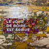 Porte-clés LE JOUR DE BOIRE EST ARRIVÉ  : Fuchsia / Or