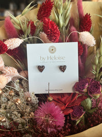 Puces coeur paillettes