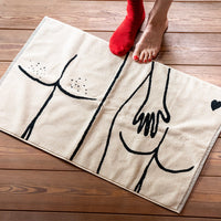 Tapis de bain "Naked couple back"