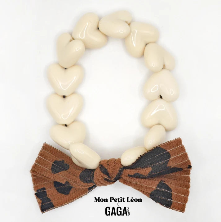 Bracelet GAGA - Beige, Noir, 🤎 & Maxi Noeud