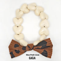 Bracelet GAGA - Beige, Noir, 🤎 & Maxi Noeud