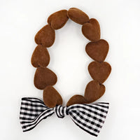 Bracelet GAGA - Only Maxi Velours Chocolat & Maxi Noeud Vichy