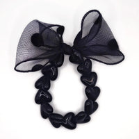 Bracelet GAGA - Only Noir & Maxi noeud Noir à Pois