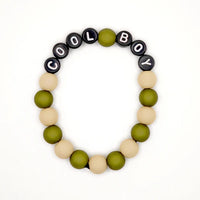 Bracelet Garçon - Bicolore Kaki, Camel & Noir 💚🤎