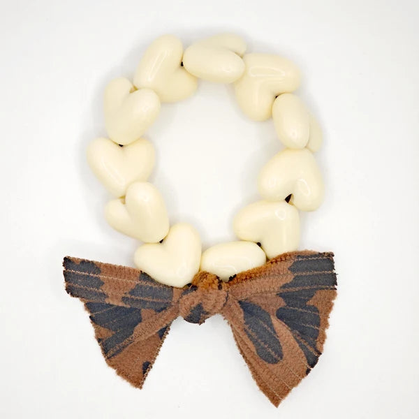 Bracelet GAGA - Only Beige & Maxi Noeud Léopard (enfant)