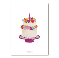 Carte Postale / Card "Gâteau fleuri"