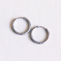 Acier inoxydable Créoles 20 mm - Argent