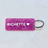 BICHETTE ❤ Porte-clés à paillettes : Fuchsia