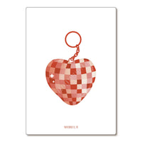 Carte Postale / Card "Cœur à facettes"