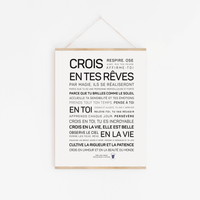 Affiche Crois en tes rêves: MINI A6 10.5 x 14.8 mm