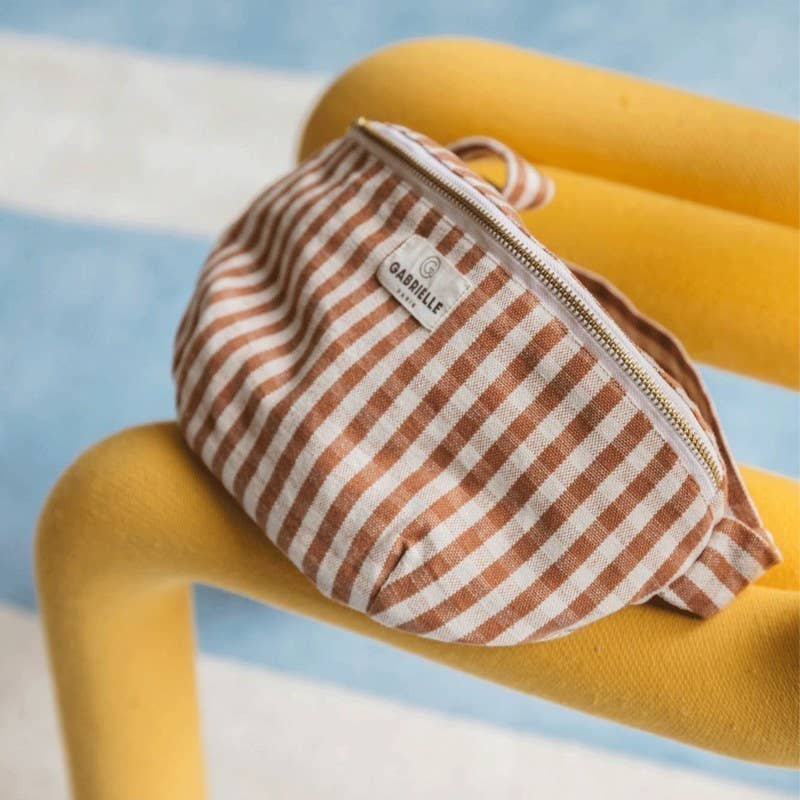 Sac Banane en Coton Vichy: Bordeaux