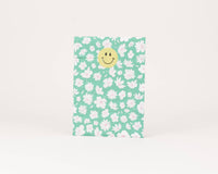 Sacs en papier marguerites, vert: Taille M (12 x 21 cm)