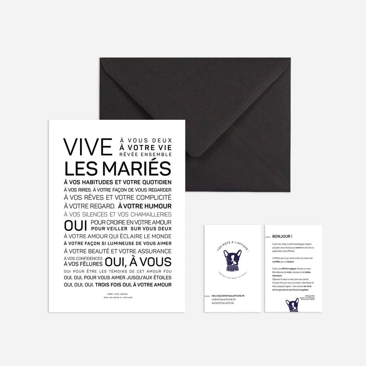 Affiche Vive les mariés: MINI A6 10.5 x 14.8 mm